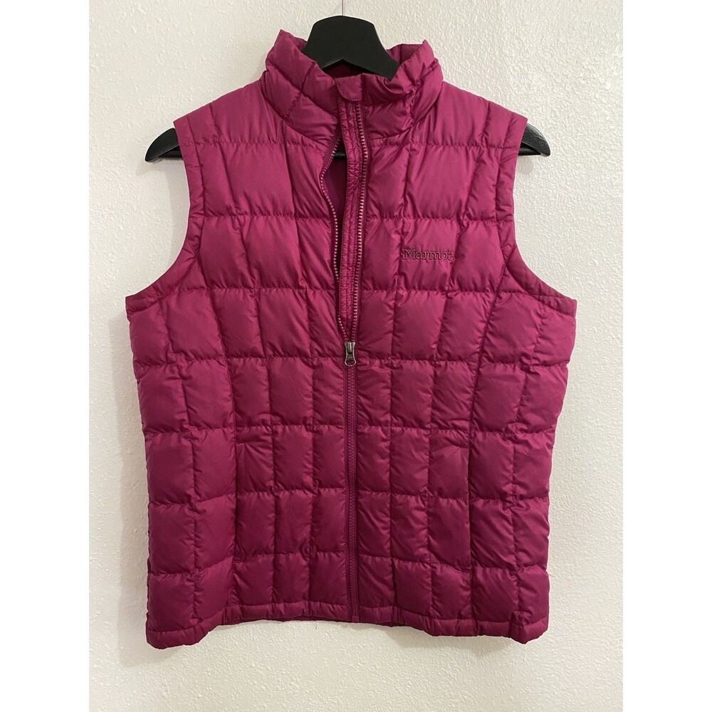 Marmot Women’s Hot Pink Puffer Vest XL 75% Duck Down